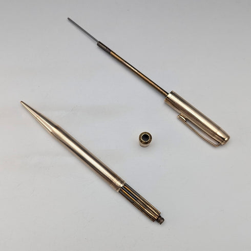 British Vintage Yard O' Red Rolled Gold Propelled Pencil in Case